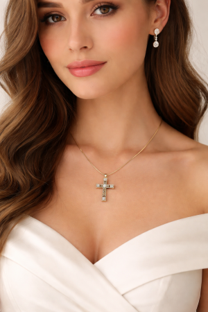 Lant Brooks Gold Diamond Cross [1]