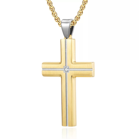 Lant Brooks Gold Diamond Cross [3]