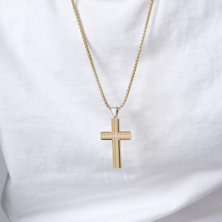 Lant Brooks Gold Diamond Cross [2]
