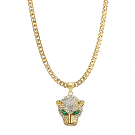 LANTURI CU PANDANTIV - Lant Brooks Gold Gatopardo