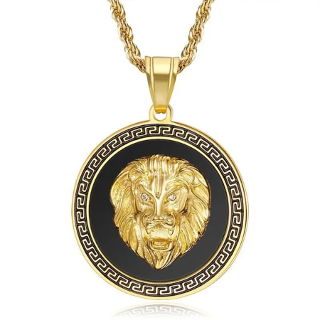 LANTURI CU PANDANTIV - Lant Brooks Gold Lion Masterpiece