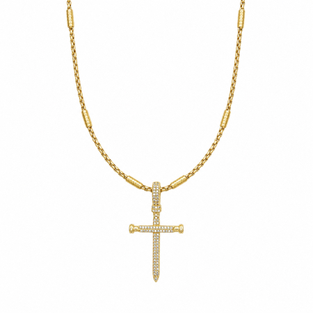 LANTURI - Lant Brooks Gold Nail Diamonds Cross