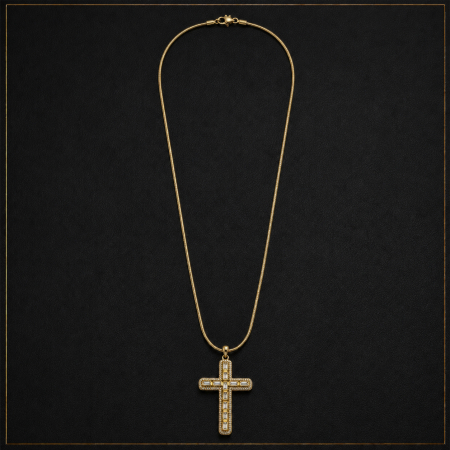 Lant Brooks Gold Tennis Cross 4 CM [2]