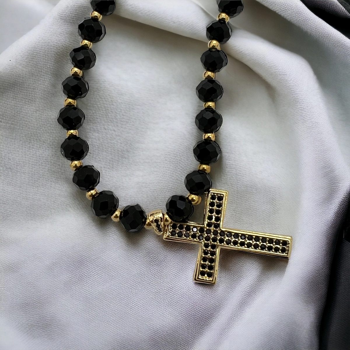 Lant Brooks GoldBlack Diamonds Cross [2]
