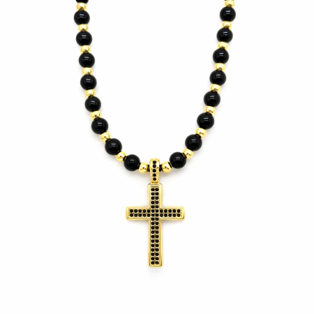 LANTURI - Lant Brooks GoldBlack Exquisite Cross Luxury