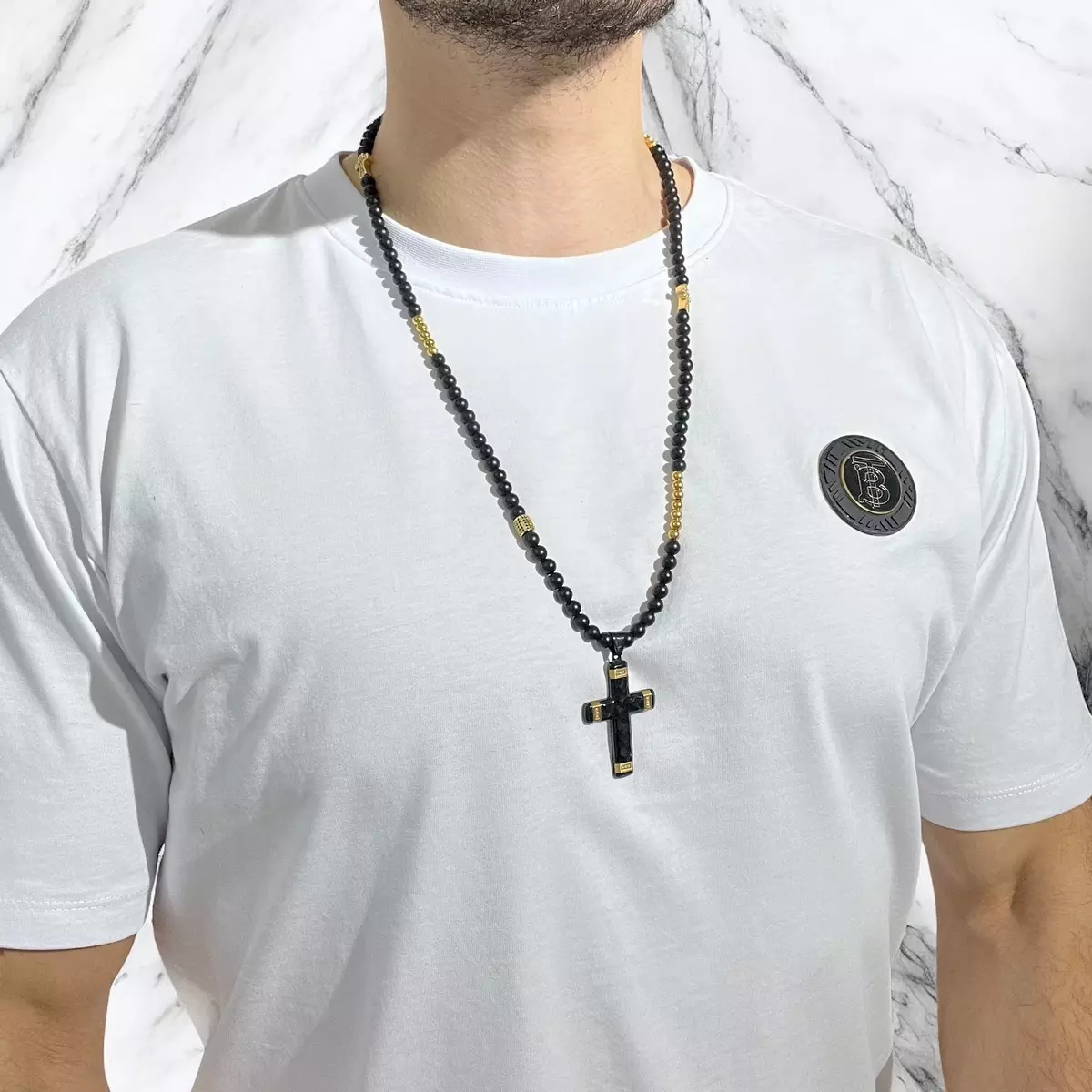 Lant Brooks GoldBlack Luxury Elements Cross [2]