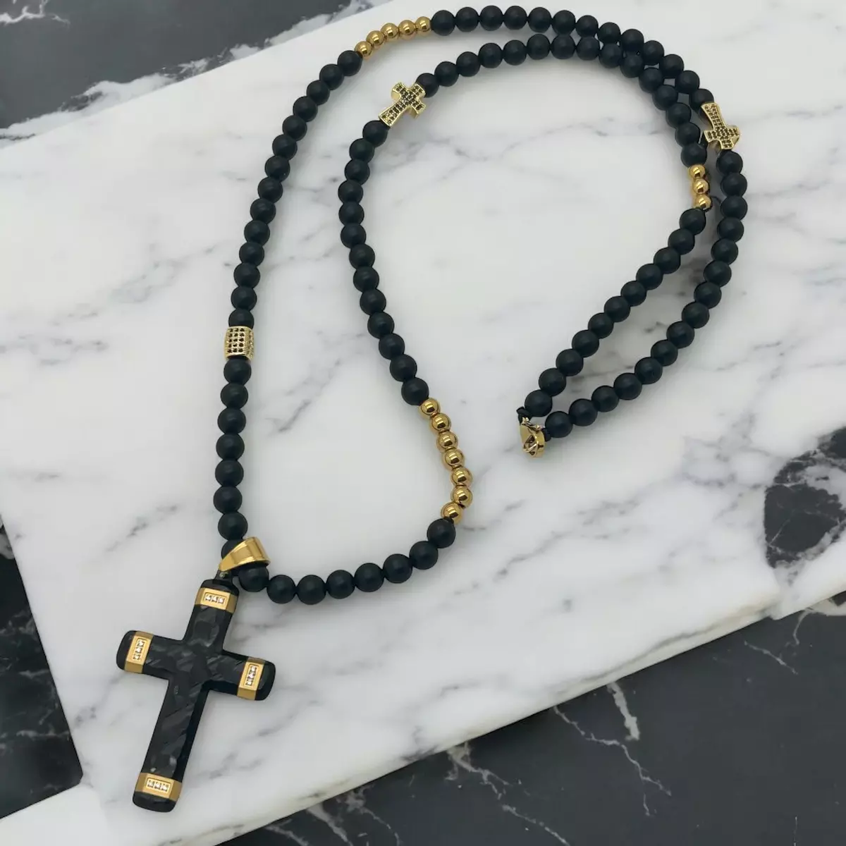 Lant Brooks GoldBlack Luxury Elements Cross [1]