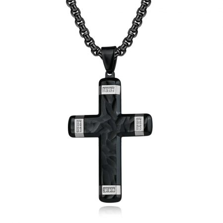 LANTURI CU PANDANTIV - Lant Brooks Luxury Black Abstrakt Cross