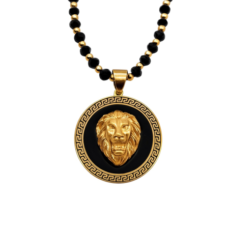 LANTURI CU PANDANTIV - Lant Brooks Luxury GoldBlack Lion