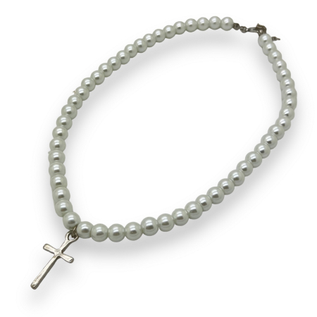 LANTURI CU PANDANTIV - Lant Brooks Perle White Cross
