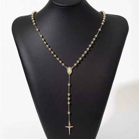 Lant Brooks Rosary Placat Aur 14K Real [2]