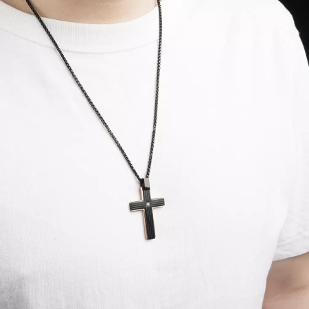 Lant Brooks RoseGold Black Cross [2]