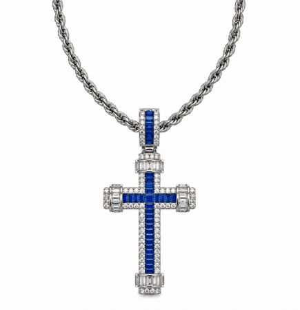 LANTURI - Lant Brooks Royal Blue Cross Diamonds