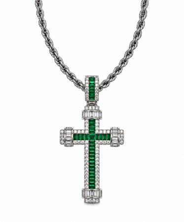 LANTURI - Lant Brooks Royal Green Cross Diamonds