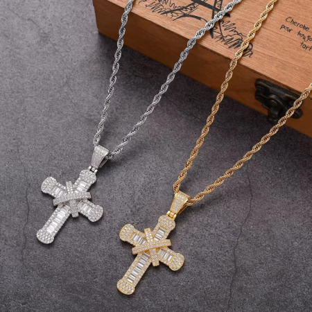 Lant Brooks Silver Steel Diamonds Cross Masterpiece [2]