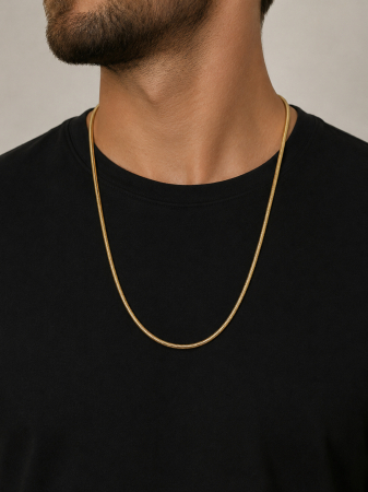 Lant Brooks Snake Gold Plated 14K 3 MM [1]