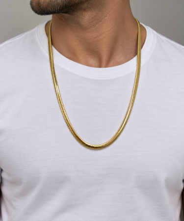 LANTURI - Lant Brooks Snake Gold Plated 14K  6 MM / 60 CM