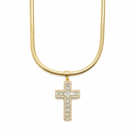 LANTURI CU PANDANTIV - Lant Brooks Snake-Tennis Cross Diamonds
