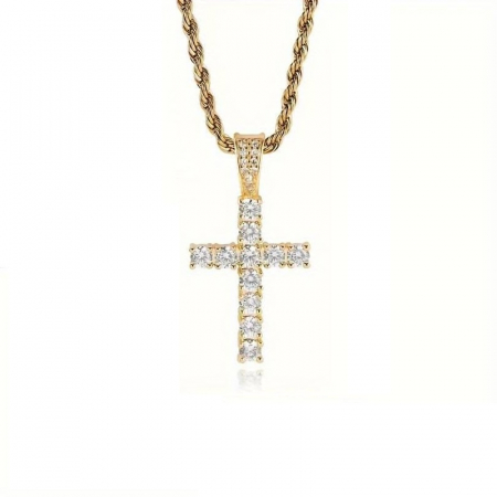 LANTURI CU PANDANTIV - Lant Brooks Tenis Cross Gold
