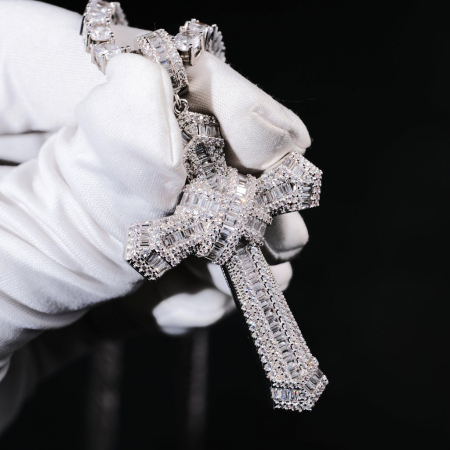 Lant Brooks Tennis Big Cross Full Diamonds 3MM [5]