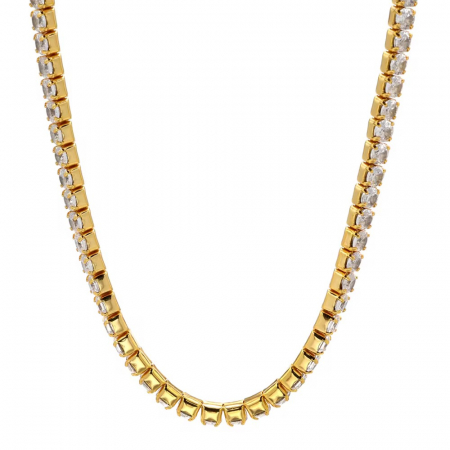 LANTURI CU PANDANTIV - Lant Brooks Tennis Gold 4MM