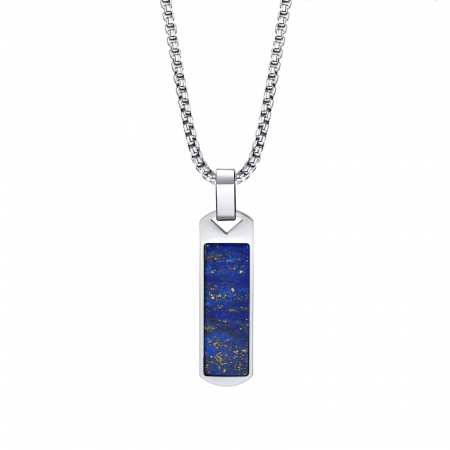 LANTURI CU PANDANTIV - Lant Brooks Waterproof Steel Lapis Lazuli