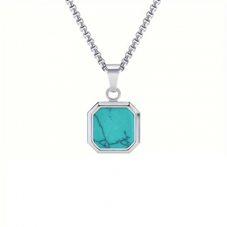 LANTURI CU PANDANTIV - Lant Brooks Waterproof Steel Turcoaz Pendant