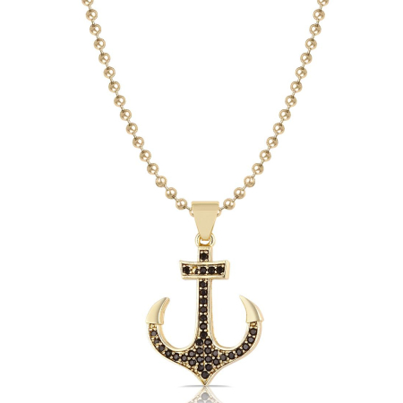 LANTURI - Lant cu pandantiv Brooks Gold Anchor