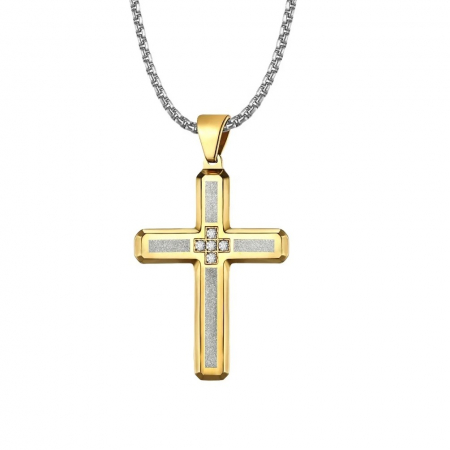 LANTURI CU PANDANTIV - Lant cu pandantiv Brooks GoldSilver Cross