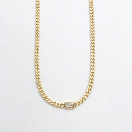 LANTURI - Lant Cuban Monaco Gold 14K Plated 6 MM / 50 CM