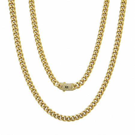 LANTURI CUBAN - Lant Cuban Monaco Gold 14K Plated 6 MM / 55 CM