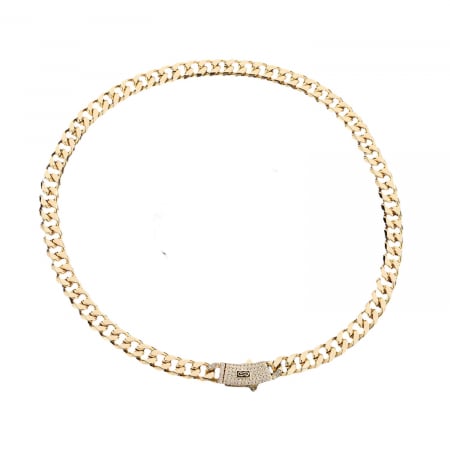COLIERE INOX - Lant Cuban Monaco Gold 14K Plated 6 MM