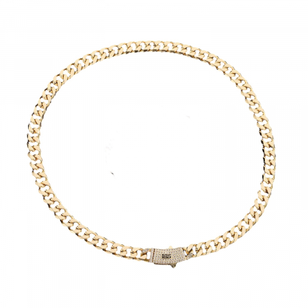 LANTURI - Lant Cuban Monaco Gold 14K Plated 6 MM / 55 CM