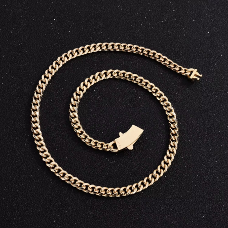 Lant Cuban Monaco Gold 14K Plated 6 MM / 55 CM [3]