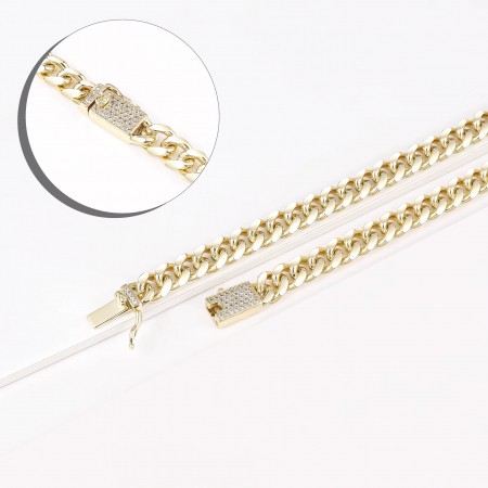 Lant Cuban Monaco Gold 14K Plated 8 MM [1]