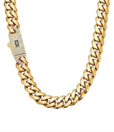 LANTURI CUBAN - Lant Cuban Monaco Gold 18K Plated 10 MM