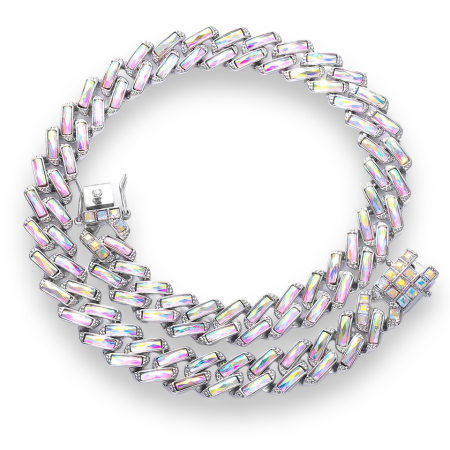 LANTURI CUBAN - Lant Cuban Silver Full Rainbow Diamonds