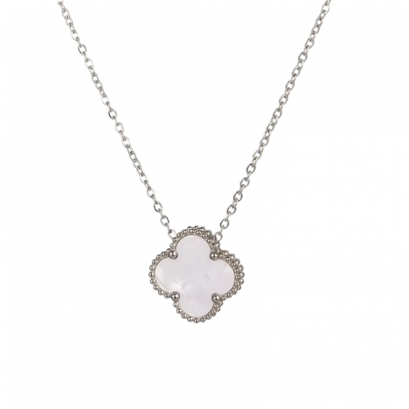COLIERE INOX - Lant Dama Silver Alhambra Flower Waterproof