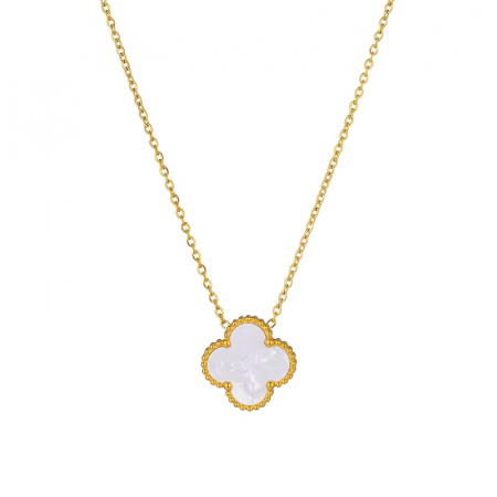 COLIERE INOX - Lant Dama Gold Alhambra Flower Waterproof