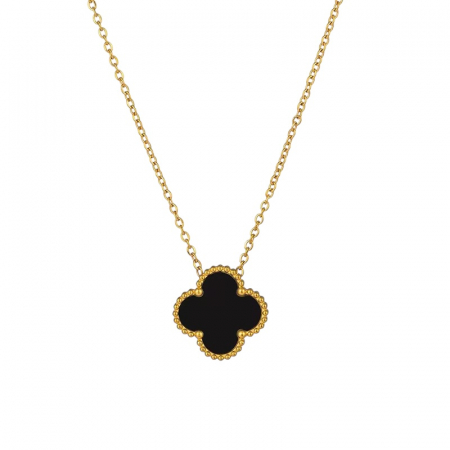 COLIERE INOX - Lant Dama Gold Alhambra Flower Waterproof
