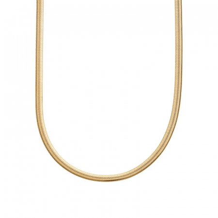 COLIERE INOX - Lant Dama Gold Snake 4MM