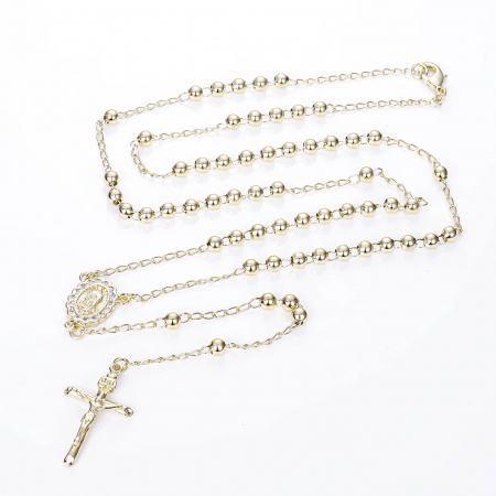 COLIERE INOX - Lant Dama Rosary Gold Plated 14K