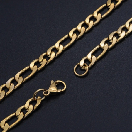 Lant Gold Cuban Figaro Stainless Steel 8 mm [2]