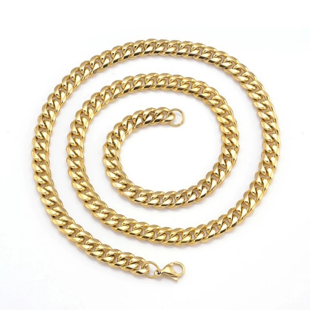 LANTURI CUBAN - Lant Gold Cuban Stainless Steel 8 mm
