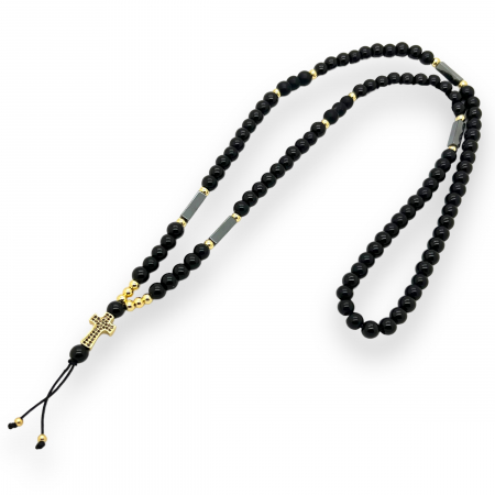 LANTURI CU PANDANTIV - Lant Rosary GoldBlack Athos