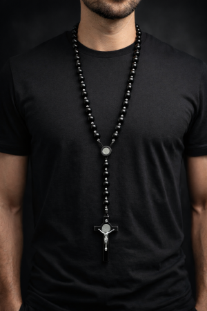 Lant Rozariu Mare 98 CM Bile 10 MM [1]