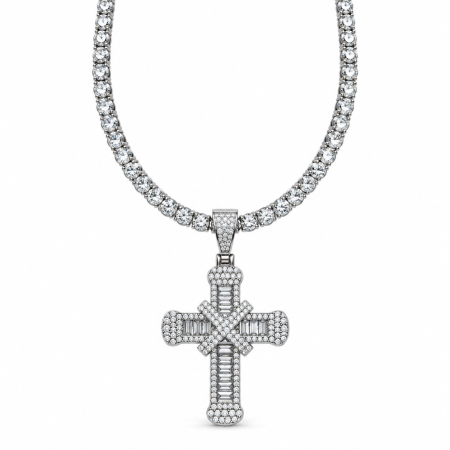 LANTURI - Lant Tennis Full Diamonds Cross 100% Waterproof 60 CM