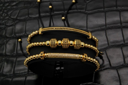 Luxury Gold 14K Set 3 Zircon Bracelets [2]