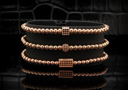 Luxury Set 3 Brooks Rose Gold Bracelets [1]
