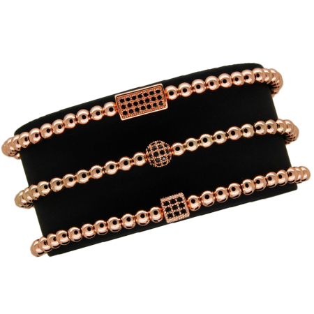 SETURI ROSE GOLD - Luxury Set 3 Brooks Rose Gold Bracelets